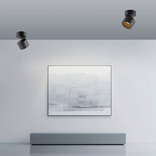 PURE LED plafondspot Cup, zwart, Ø 9,5 cm, metaal