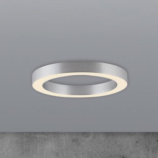 PURE LED plafondlamp Lines, Ø 35 cm, zilverkleurig, CCT