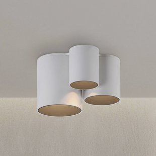 PURE LED badkamer plafondlamp Point, wit, lengte 18 cm, 3-lamps.