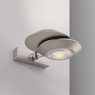 PURE LED wandlamp Oculis, zilverkleurig 30 cm, ijzer, 2-lamps.
