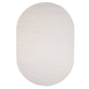 Rebellenclub Skade Vloerkleed Ovaal 340x240 - Beige