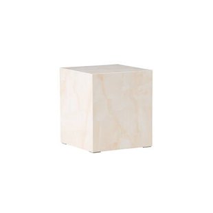Rebellenclub Tusani Salontafel - 40 x 40 cm - Beige Marmerlook