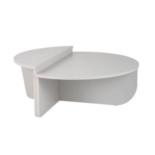 Giga Meubel - Salontafel Rond Wit - 90x60x30 - Orion