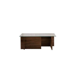 Calicosy - Salontafel met glazen blad L105 cm - NOAH - Walnootlook
