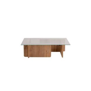 Giga Meubel - Salontafel Rechthoek Glas|Bruin - 105x65x30cm - Flavio