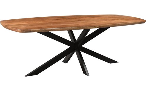 Goossens Eettafel Nilo, Semi rechthoekig 210 x 100 cm
