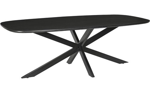 Goossens Eettafel Nilo, Semi rechthoekig 180 x 90 cm