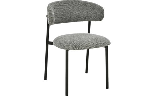 Goossens Basic Stoel Siem grijs stof leuning,