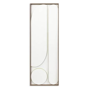 by fonQ Raised Abstraction Schilderij - Harmony - 40 x 118 cm - Lime / Eiken