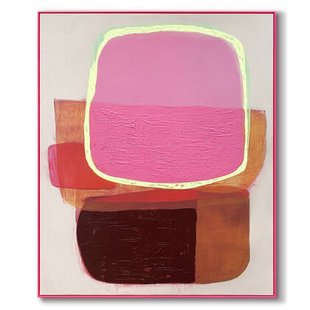 by fonQ Luminous Pop Schilderij 100 x 120 cm - Neon Roze