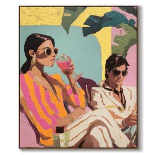 by fonQ Vintage Voyage Schilderij 100 x 120 cm - Walnoot