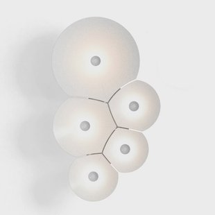 Bulbullia LED wandlamp 62x37 Luceplan - Woonkamer - Designer - Metaal - Rond