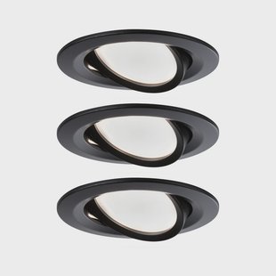 Nova Coin 3-voudige spot, rond, draaibaar, matzwart Paulmann - Gang / Hal - Modern - Metaal - 1 lamp