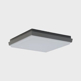 Amra LED Square Buiten Plafondlamp 30 Dark Grey Lucande - Terras - Modern - Kunststof - Hoekig