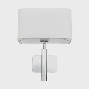 Jettka wandlamp wit/chroom Lucande - Woonkamer - Modern - Stof - 1 lamp