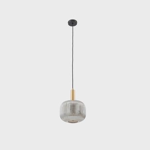 Doroteo hanglamp Ø 25 cm grijs 1-lamp glas Lindby - Eetkamer - Vintage / Retro - 1 lamp
