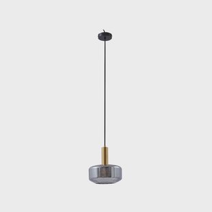Hildur hanglamp, Ø 22 cm, 1-lamp, rookgrijs, glas Lindby - Eetkamer - 1 lamp