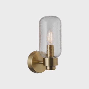 Tutan wandlamp, metaal, glas, IP44, messingkleurig Nordlux - Badkamer - 1 lamp