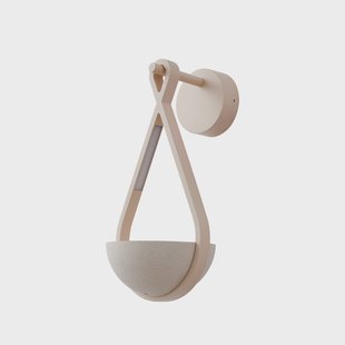 Florka LED buiten wandlamp bloemenhanger IP54 beton Lucande - Terras - Modern - 1 lamp