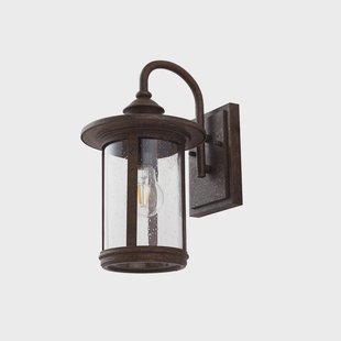 Zayn buitenwandlamp, roestkleurig, glas, IP23 Lindby - Terras - Antiek - Aluminium - 1 lamp
