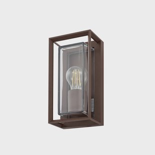 Ismera buitenwandlamp, roestkleurig, IP65, glas, E27 - Arcchio - Balkon - Modern - Aluminium - Hoekig