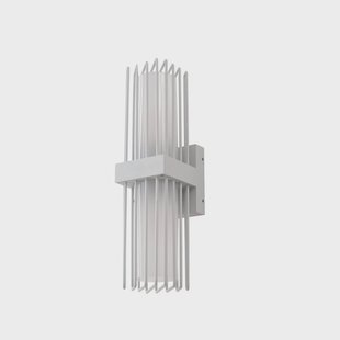 Chandan buitenwandlamp, 42 cm, wit, metaal, IP54 Lucande - Terras - Modern - Aluminium - Meerdere lampen