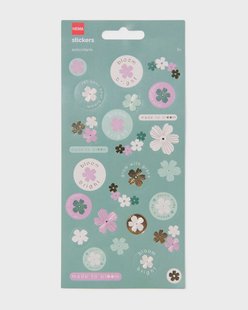 HEMA Stickervellen 10x22.1cm bloemen - 3 stuks (multi)