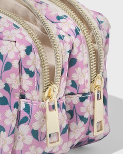 HEMA Etui dubbele rits 22x6x10cm bloem (multi)