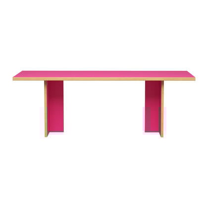 HKliving Dining Table Eettafel - 220 x 90 cm - Raspberry