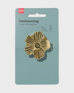 HEMA Smartphone ring ⌀5cm bloem goud (goud)