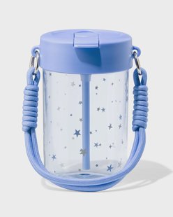HEMA Drinkfles met bandje 450ml sterren blauw (blauw)