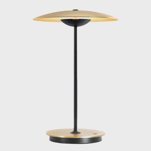 Ginger LED-tafellamp op batterijen, aluminium, messing, dimbaar MARSET - Woonkamer - Designer - Metaal - Met lampenkap