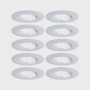 Calla wit, aan/uit, zwenkbaar, 4.000 K, 9 cm, set van 10 Paulmann - Badkamer - Modern - Kunststof - 1 lamp