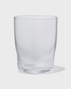 HEMA Waterglas Bergen glas twist reliëf (transparant)