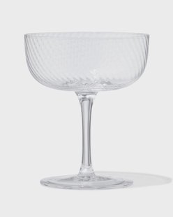 HEMA Coupe Bergen glas twist reliëf (transparant)