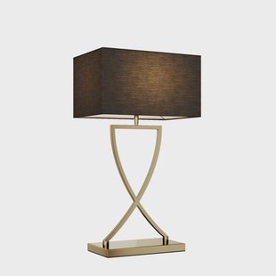 Evaine Taffellamp Brass/Black Lucande - Woonkamer - Modern - Metaal - Met lampenkap