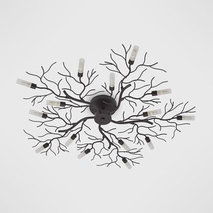 Bigna Plafondlamp Dark Brown Lindby - Woonkamer - Modern - Metaal - Meerdere lampen