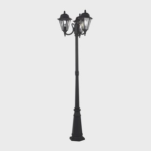 Buitenlamp Edana 212 cm 3-lamps antraciet E27 IP44 - Lindby - Modern - Aluminium - Meerdere lampen