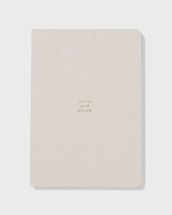HEMA Notitieboek A5 gelinieerd bloem (beige)