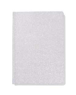 HEMA Notitieboek A5 gelinieerd glitters (zilver)