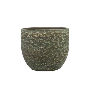 Ter Steege Plantenpot|bloempot Lava Stone - groen - D17 x H15 cm