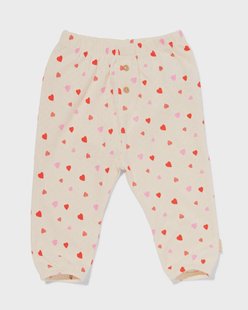 HEMA Newborn broek ajour hartjes ecru (ecru)