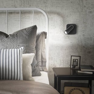 Ideallux Ideal Lux LED wandspot Bean, zwart, breedte 7 cm metaal