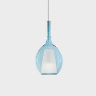 Ideallux Ideal Lux hanglamp Kalique 2, blauw, Ø 18 cm, kunststof
