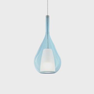 Ideallux Ideal Lux hanglamp Kalique 3, blauw, Ø 18 cm, kunststof