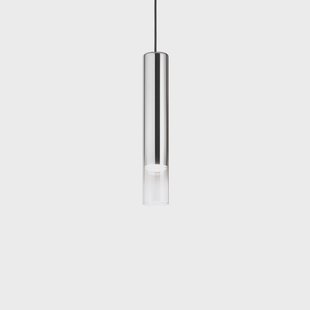 Ideallux Ideal Lux hanglamp Look, chroomkleurig/helder, Ø 6 cm, glas