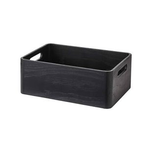 Opbergbox Rechthoek Cole Black | Zwart | Hout