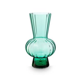 vtwonen Vaas - Bloemenvaas van Glas - Groen - 26x45cm