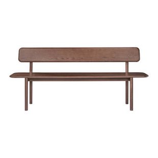 by fonQ Brinn Eetkamerbank met Rugleuning 180 cm - Walnoot