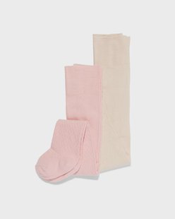 HEMA Babymaillots rib - 2 stuks lichtroze (lichtroze)